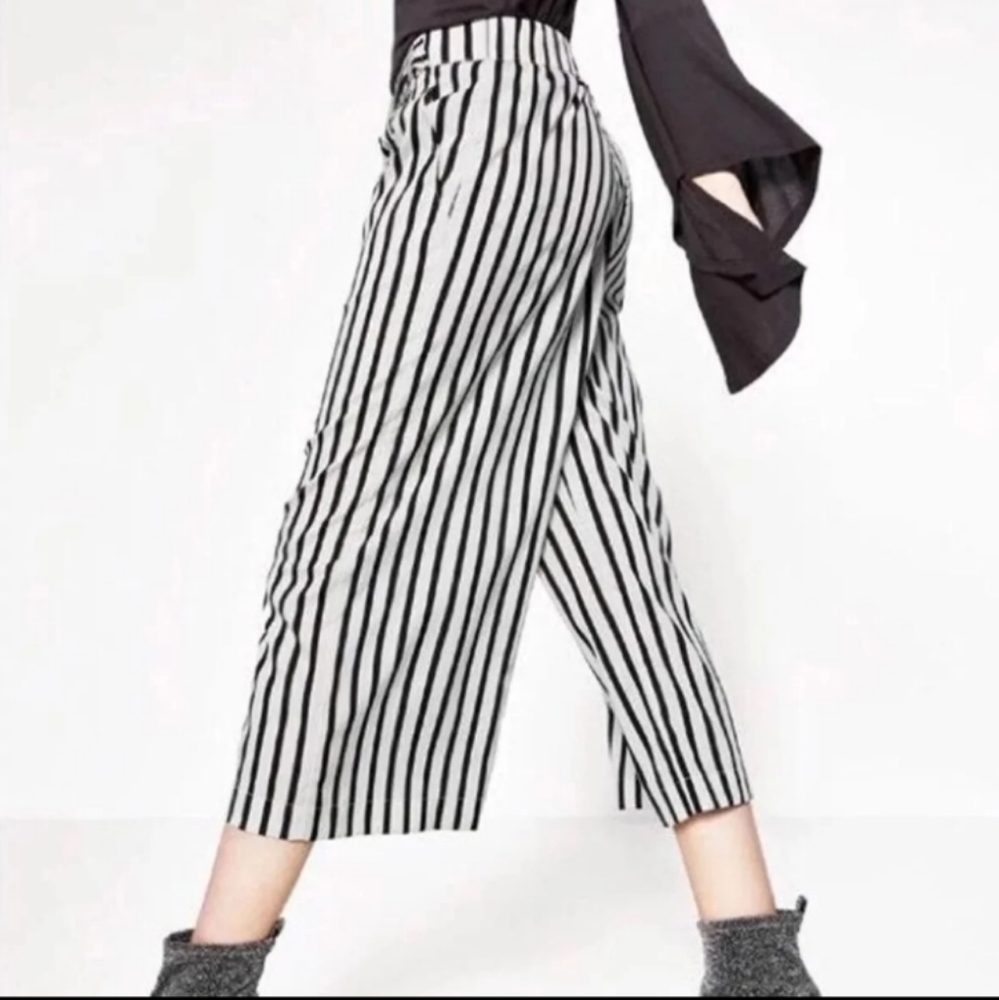 Zara Trafaluc Wide Leg Striped Pants